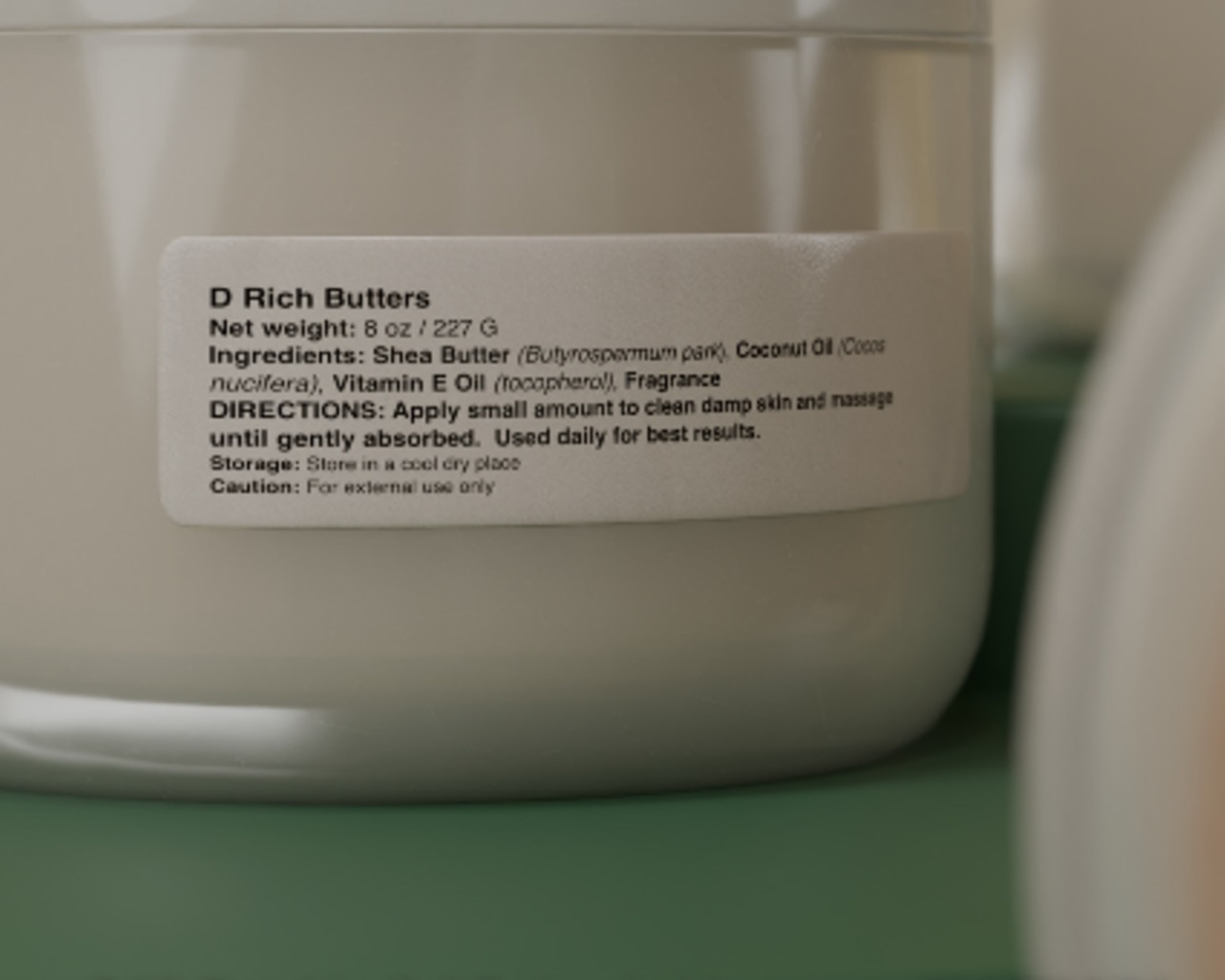 Collection of body butters on tray