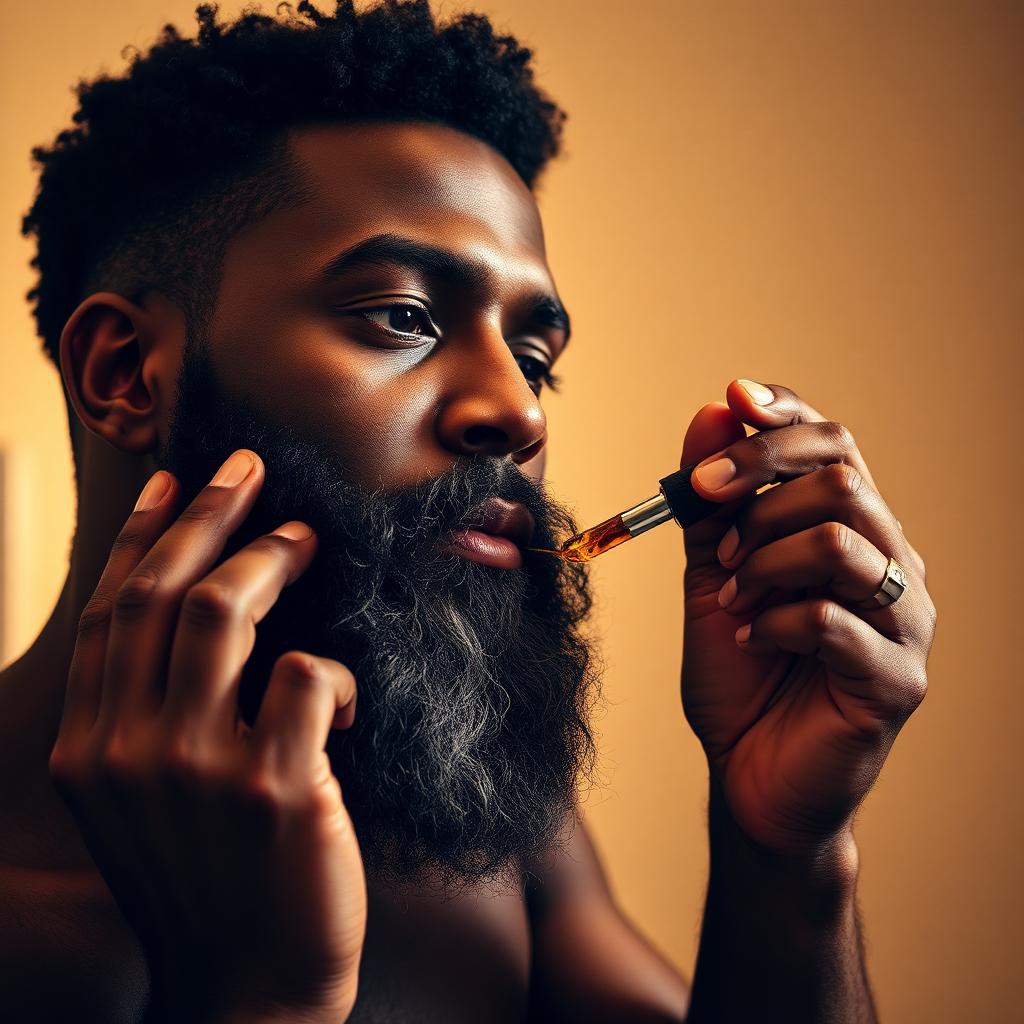 Beard oil application